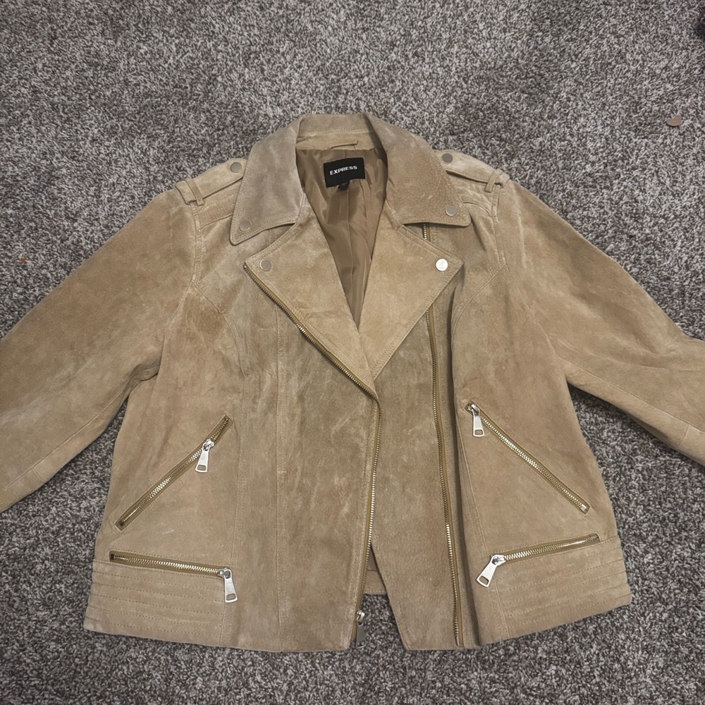 Express Tan Leather Jacket